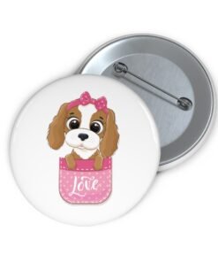 Cute Baby Dog Pin Buttons